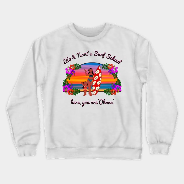 Nani Surf School Crewneck Sweatshirt by Mick-E-Mart